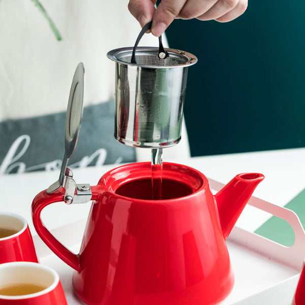 Tea Serving Set Red - Tea cup set, tea set, teapot set | Tea set for Dining Table & Home Decor