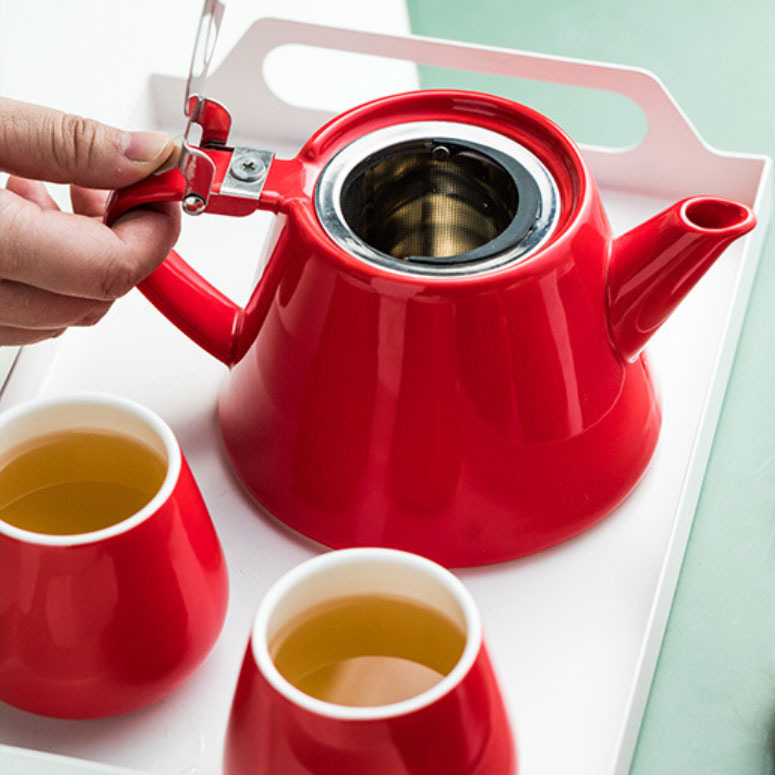 Tea Serving Set Red - Tea cup set, tea set, teapot set | Tea set for Dining Table & Home Decor