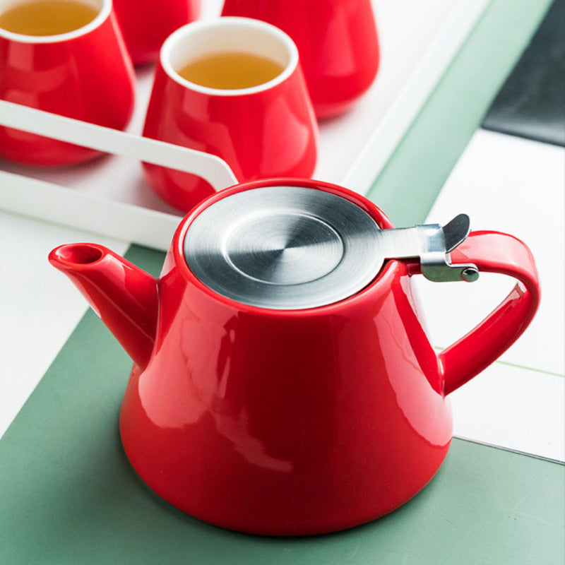 Tea Serving Set Red - Tea cup set, tea set, teapot set | Tea set for Dining Table & Home Decor
