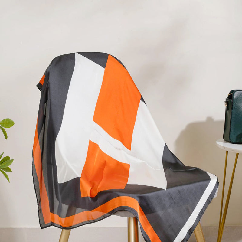 Radiant Silk Neck And Bag Square Scarf