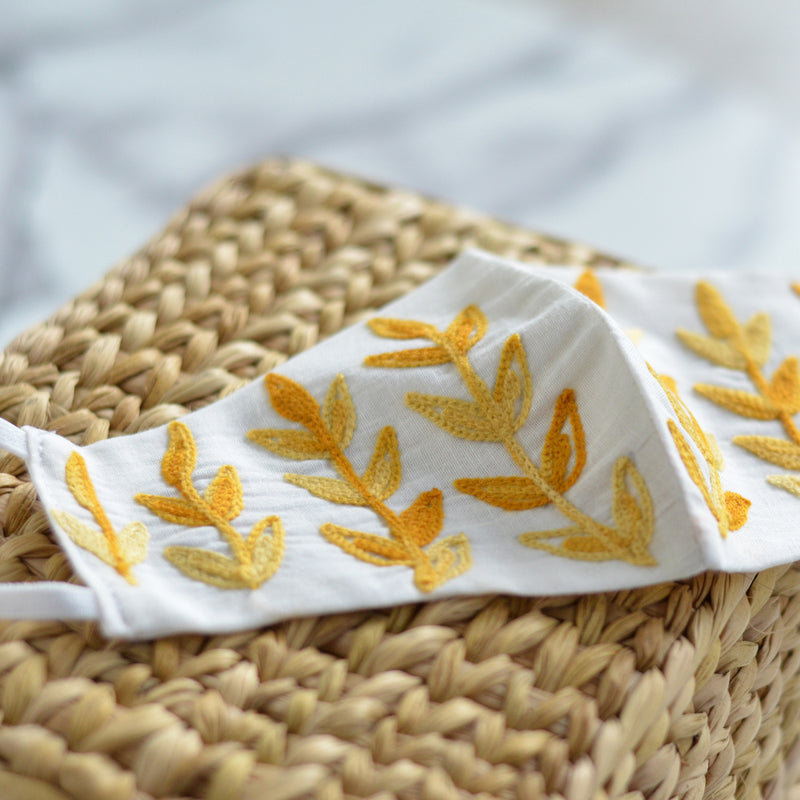 Cloth Yellow Leaf Mask