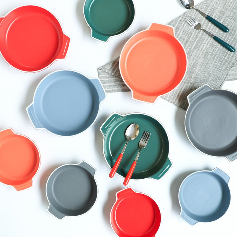 Ceramic Baking Pot Orange Large 700ml - Baking Dish