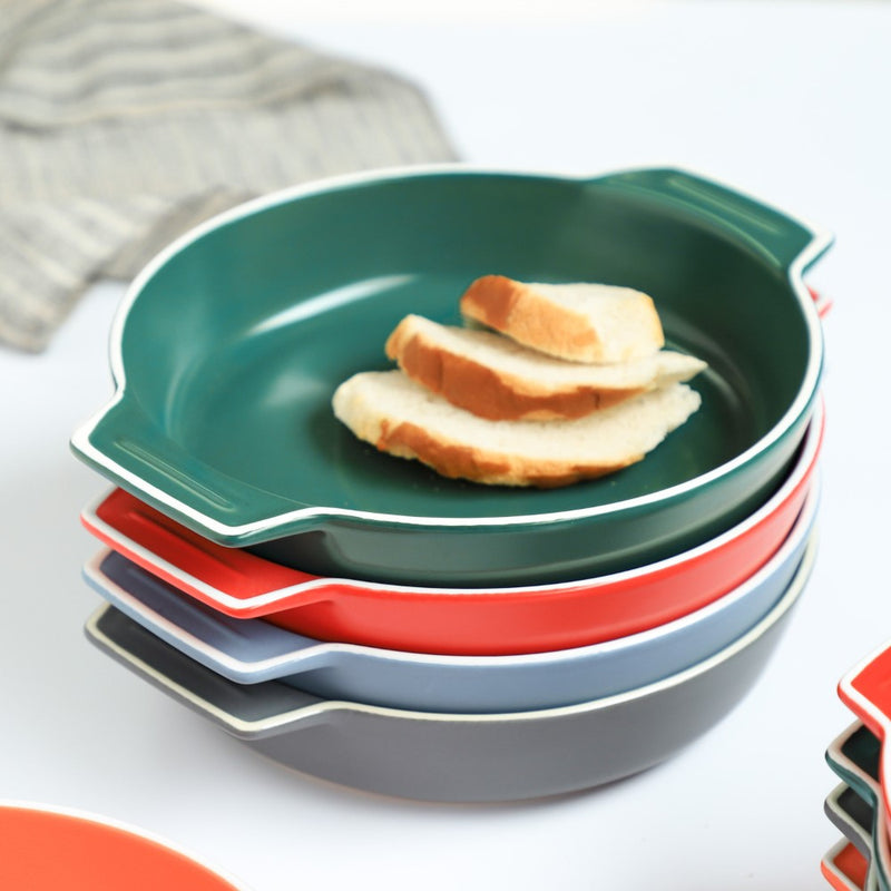 Ceramic Baking Pot Green Large 700ml - Baking Dish