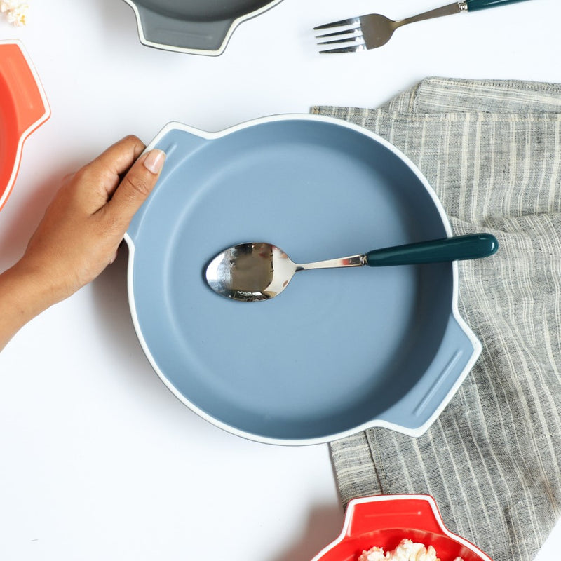 Ceramic Baking Pot Blue Small 400ml - Baking Dish