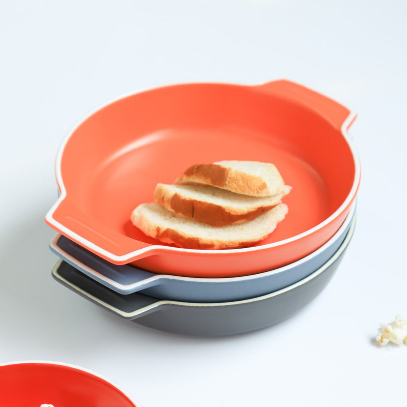 Ceramic Baking Pot Orange Large 700ml - Baking Dish