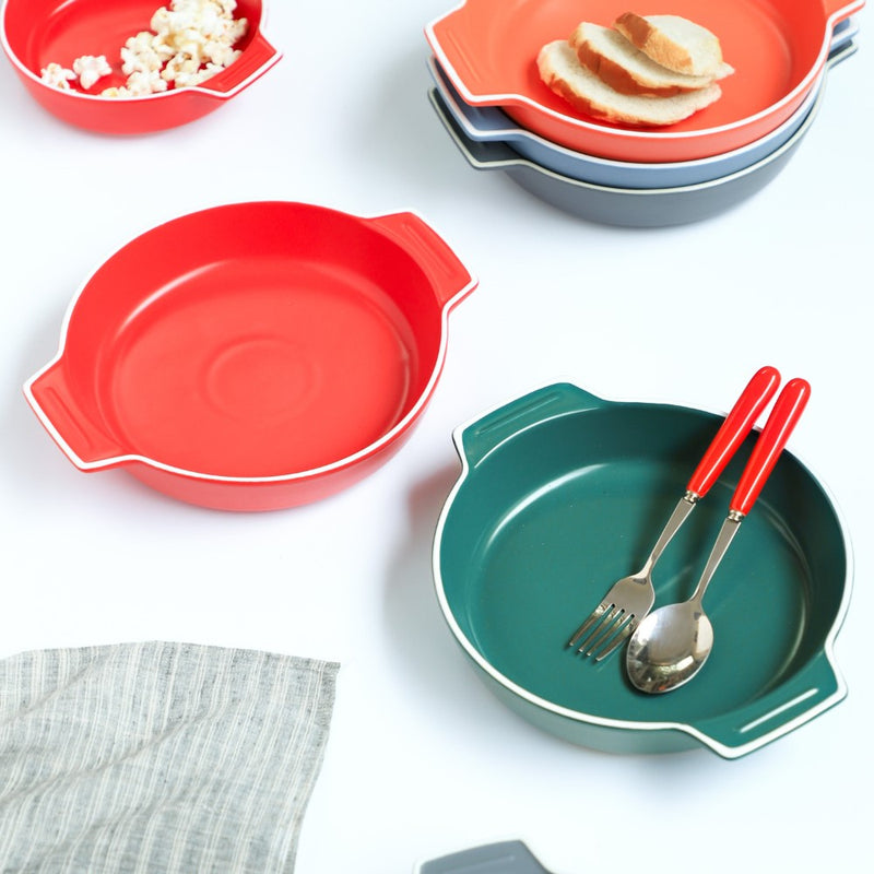 Ceramic Baking Pot Green Large 700ml - Baking Dish