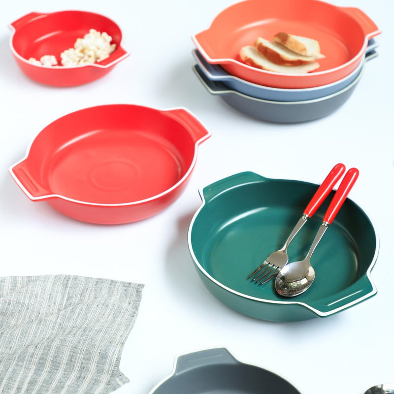 Ceramic Baking Pot Red Large 700ml - Baking Dish