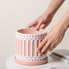 Peach Textured Pot With Plate - Indoor plant pots and flower pots | Home decoration items