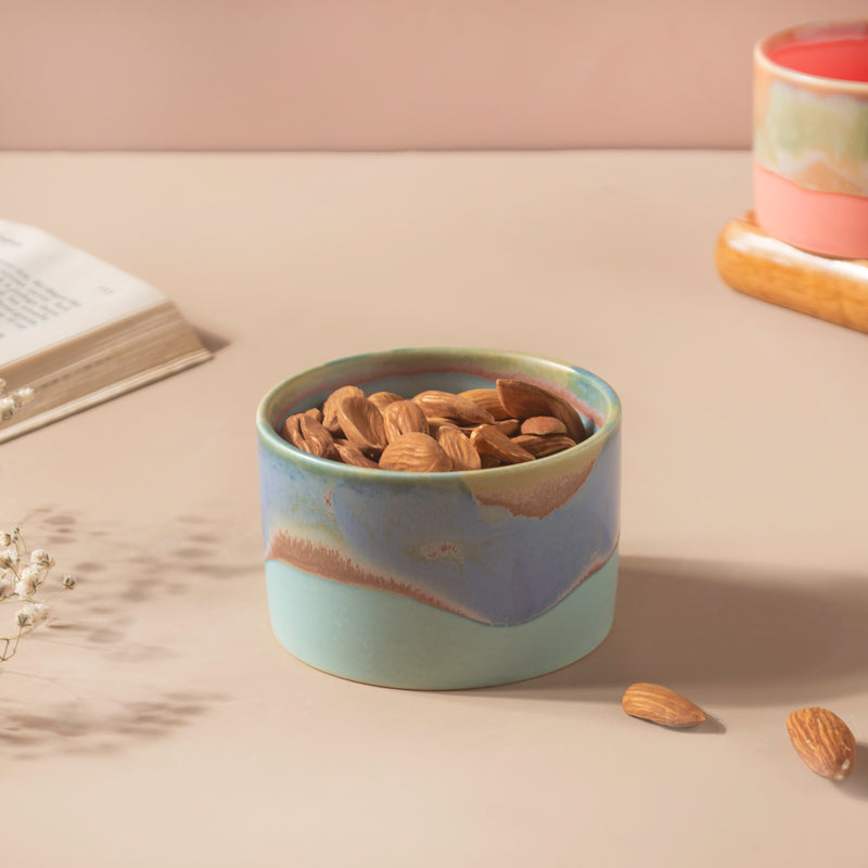 Opulent Ombre Blue Bowl 150 ml - Bowl, ceramic bowl, dip bowls, chutney bowl, dip bowls ceramic | Bowls for dining table & home decor 