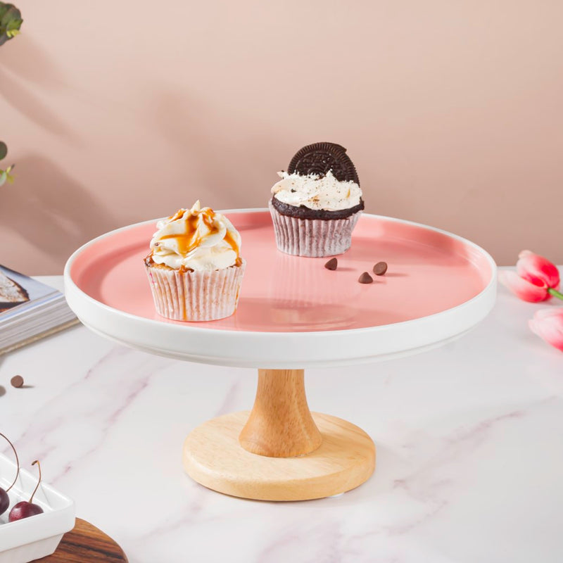 Cake Stand Pink 9.5 Inch