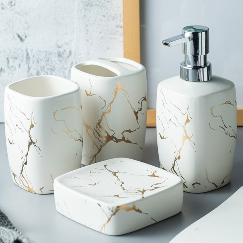 White Designer Bath Set