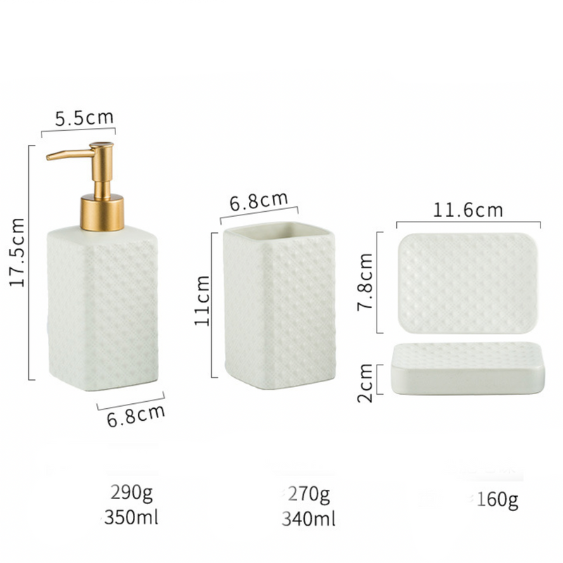 Classic White Bath Set