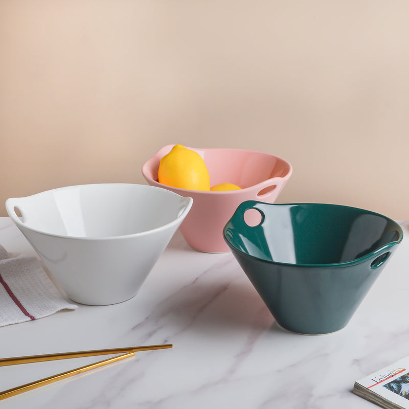 Snow White Serving Bowl 700 ml - Soup bowl, ceramic bowl, ramen bowl, serving bowls, salad bowls, noodle bowl | Bowls for dining table & home decor