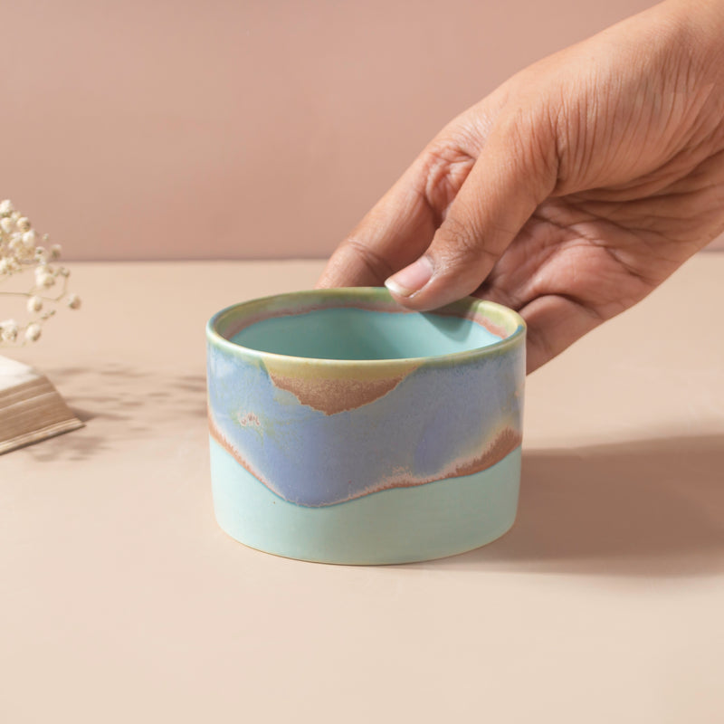 Opulent Ombre Blue Bowl 150 ml - Bowl, ceramic bowl, dip bowls, chutney bowl, dip bowls ceramic | Bowls for dining table & home decor 