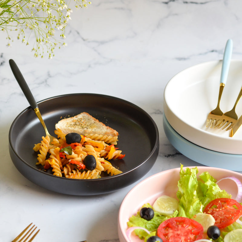 Pastel Snack Plate - Serving plate, pasta plate, lunch plate, deep plate | Plates for dining table & home decor