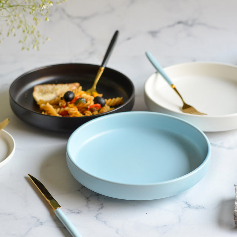 Pastel Snack Plate - Serving plate, pasta plate, lunch plate, deep plate | Plates for dining table & home decor