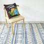 BOHO Kai Handwoven Rug - Blue & Natural