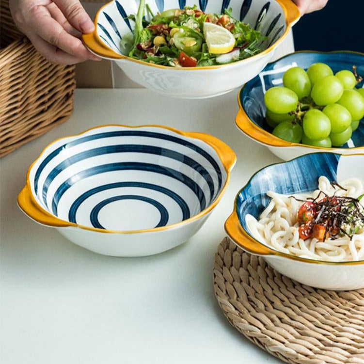 Bowl With Handles Nitori - Bowl, ceramic bowl, serving bowls, noodle bowl, salad bowls,  bowl for snacks, bowl with handle | Bowls for dining table & home decor