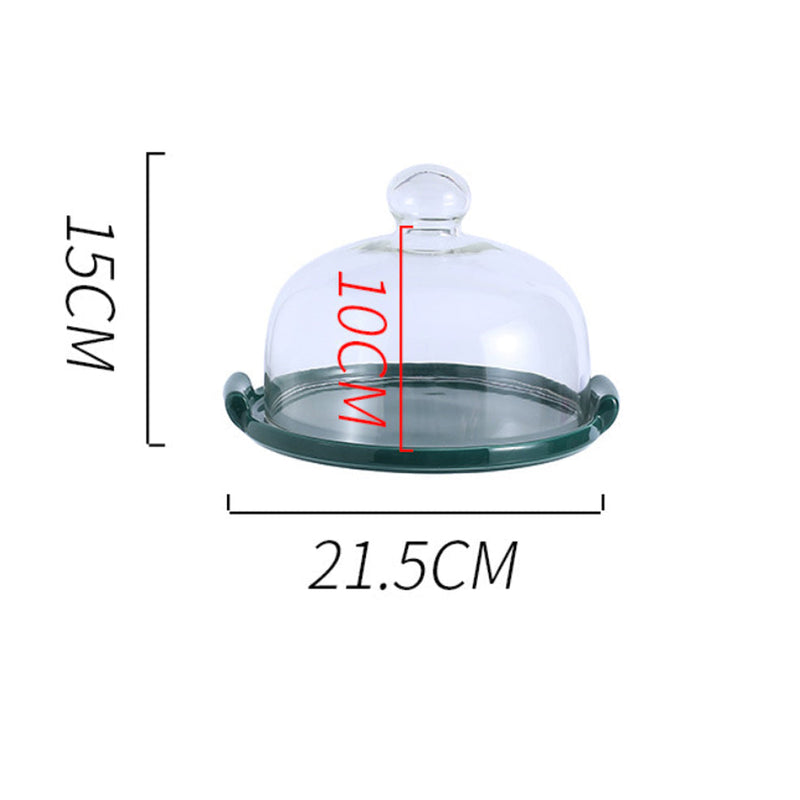 Marble Cake Plate With Cover 8.5 Inch