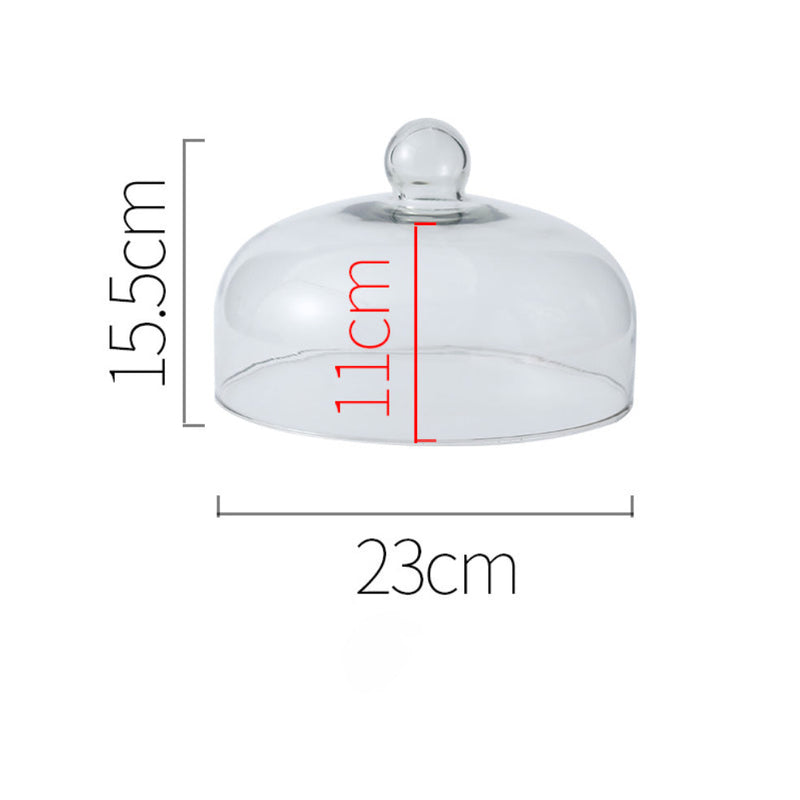 Green Cake Stand With Cloche Cover 9.5 Inch