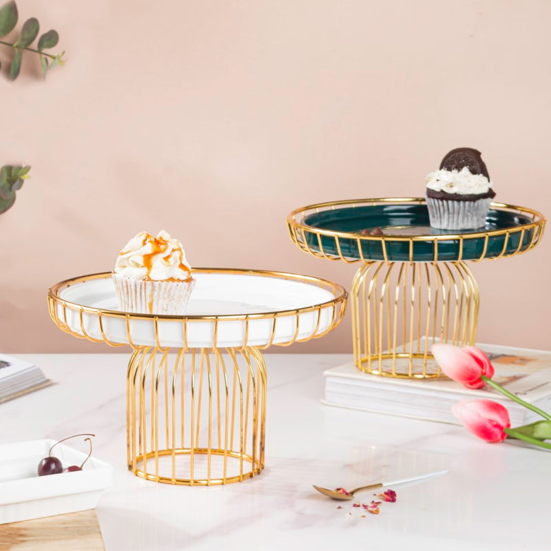Metallic Cake Stand 8 inch