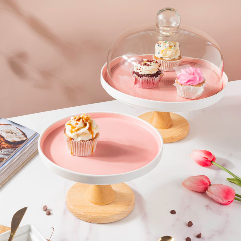 Cake Stand Pink 7.5 Inch