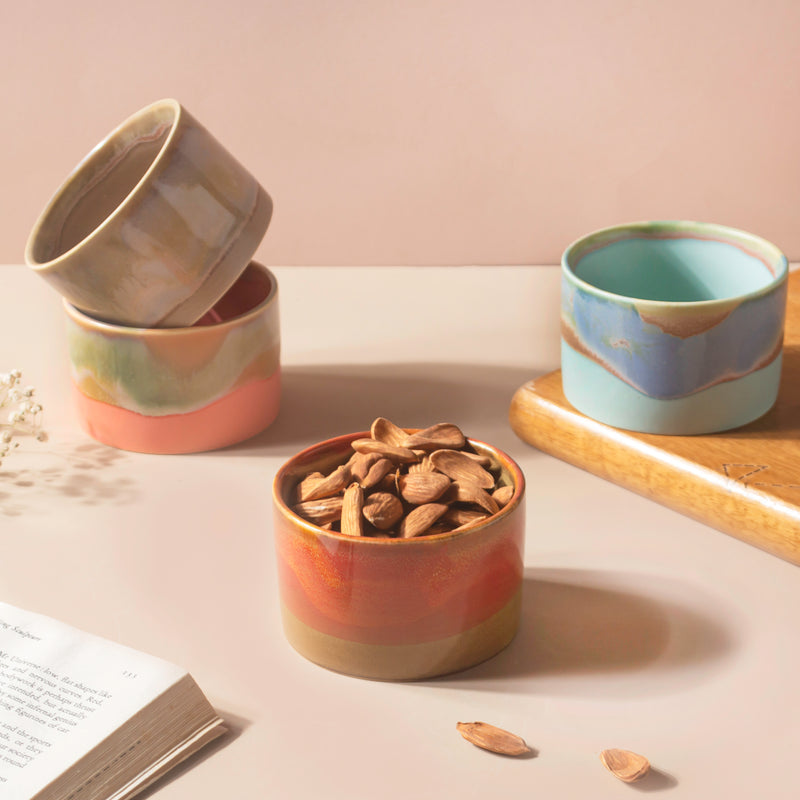 Opulent Ombre Blue Bowl 150 ml - Bowl, ceramic bowl, dip bowls, chutney bowl, dip bowls ceramic | Bowls for dining table & home decor 