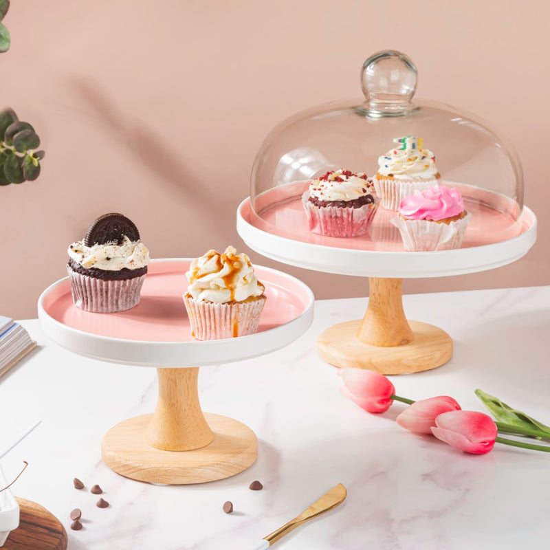 Cake Stand Pink 7.5 Inch