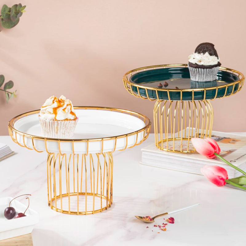 Metallic Cake Stand 8 inch