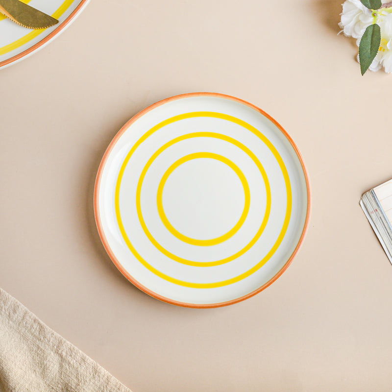 Spiral Yellow 22 Piece Dinner Set For 6