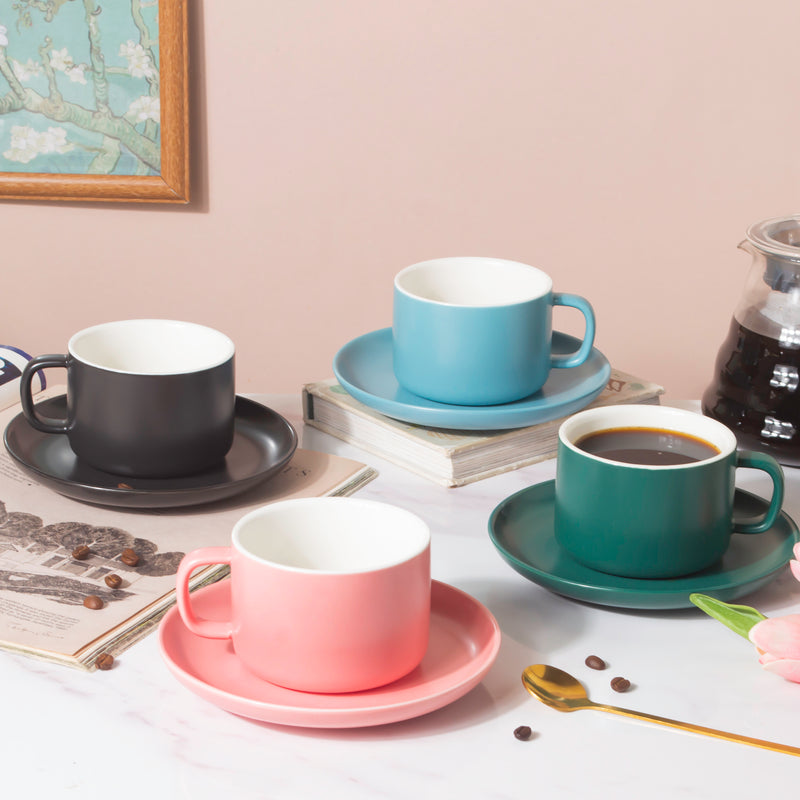 Raven Black Teacup And Saucer- Tea cup, coffee cup, cup for tea | Cups and Mugs for Office Table & Home Decoration