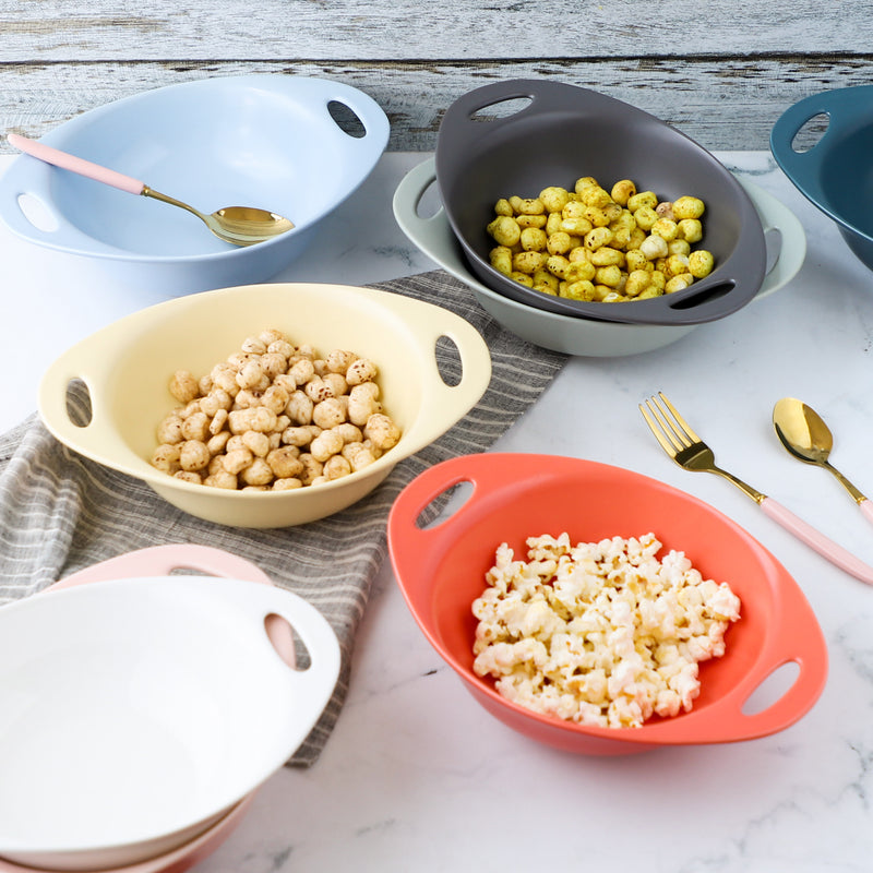 Baking Bowl With Handles Large - Bowl, ceramic bowl, serving bowls, noodle bowl, salad bowls, bowl with handle, baking bowls | Bowls for dining table & home decor