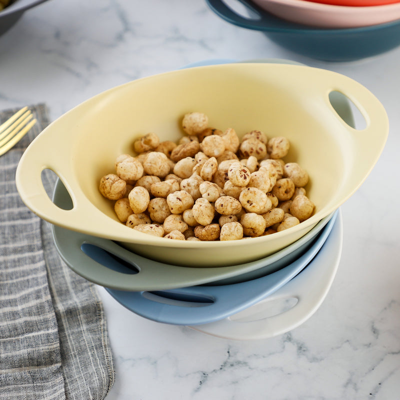 Baking Bowl With Handles Large - Bowl, ceramic bowl, serving bowls, noodle bowl, salad bowls, bowl with handle, baking bowls | Bowls for dining table & home decor