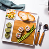 MAGNIFIQUE square wood and ceramic cheese plate board - Cheese platter, serving platter, food platters | Plates for dining & home decor