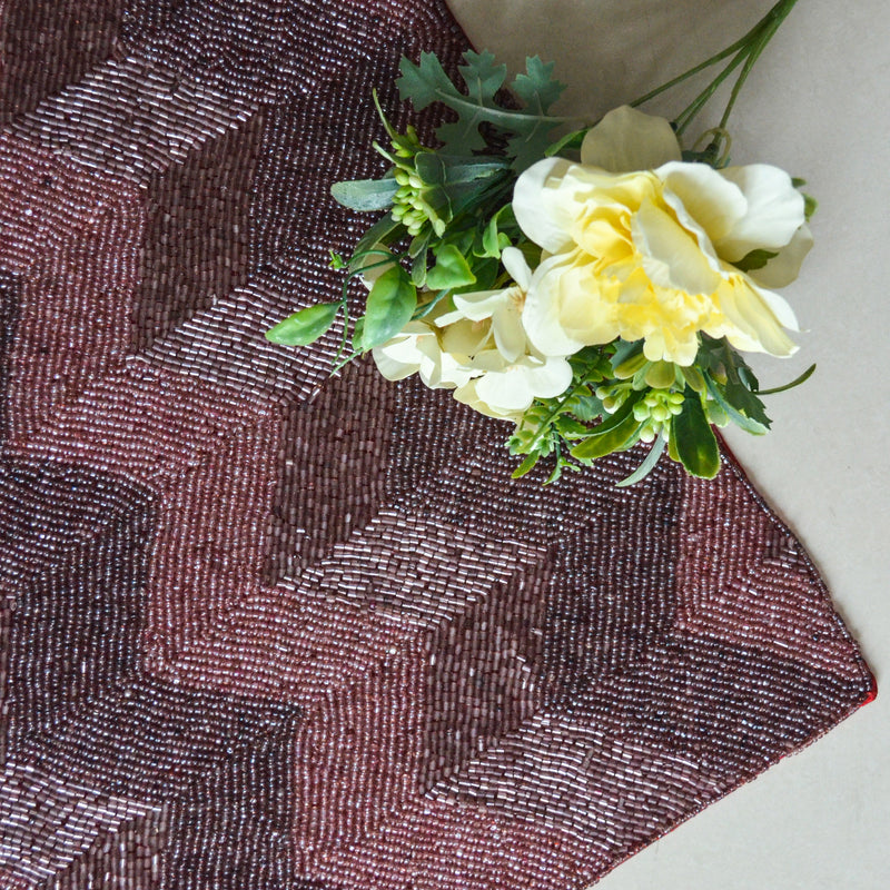 Beads Pink Square Mat