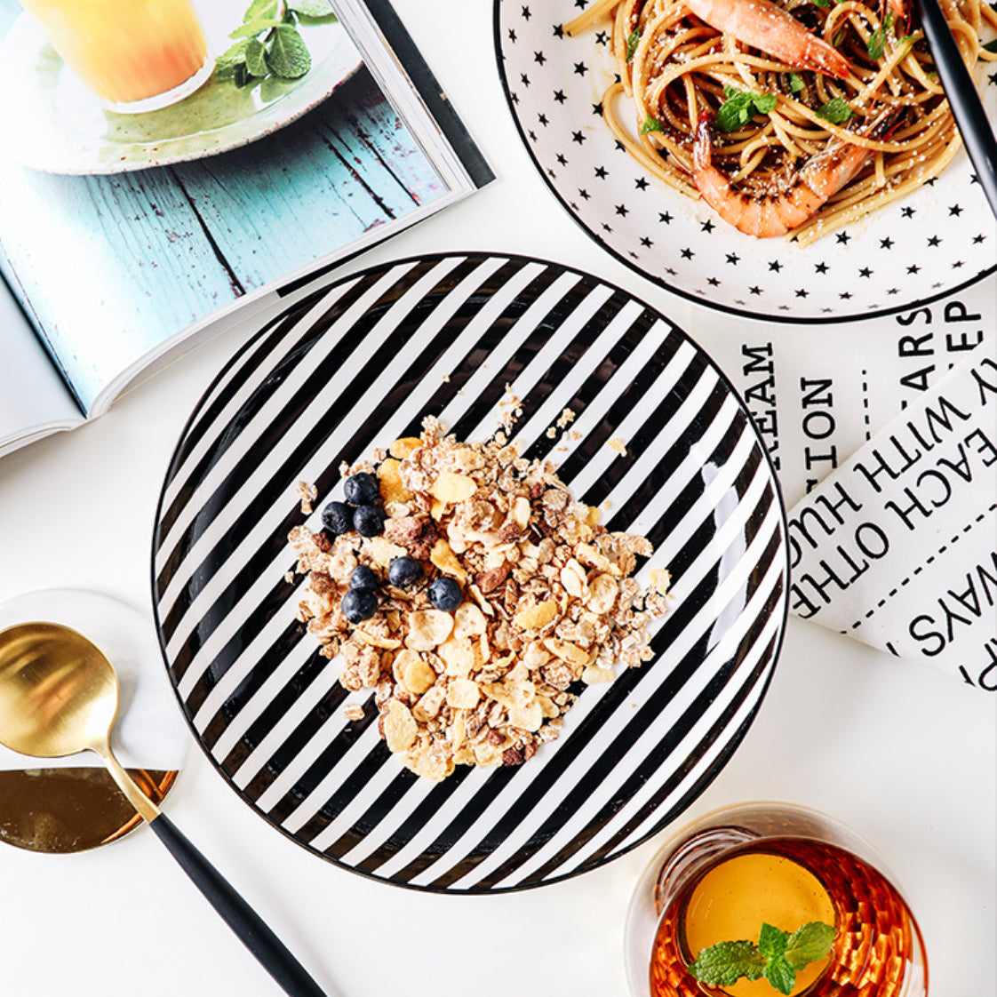 Black And White Plate