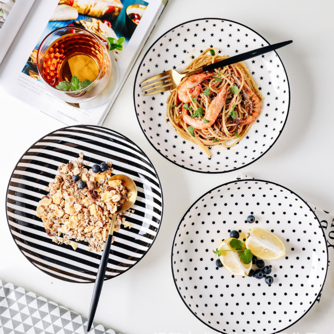 Black And White Plate