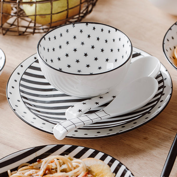 Pattern Bowl - Checks - Bowl,ceramic bowl, snack bowls, curry bowl, popcorn bowls | Bowls for dining table & home decor
