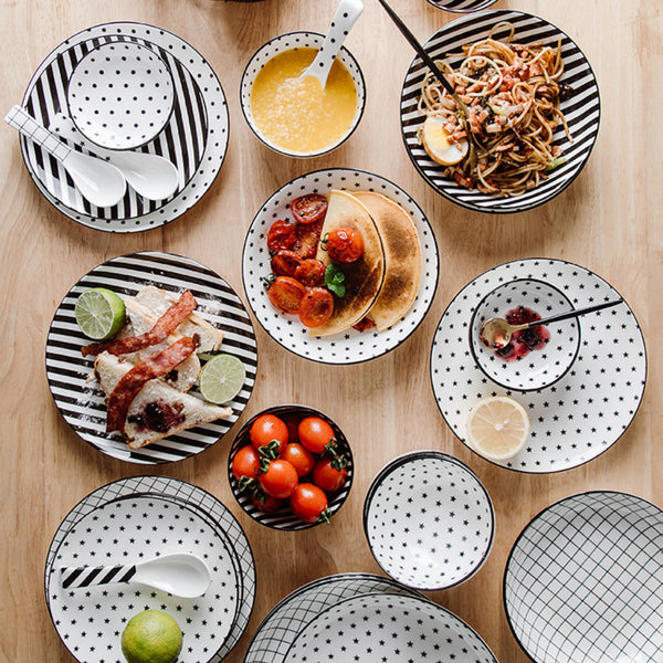 Pattern Bowl - Checks - Bowl,ceramic bowl, snack bowls, curry bowl, popcorn bowls | Bowls for dining table & home decor