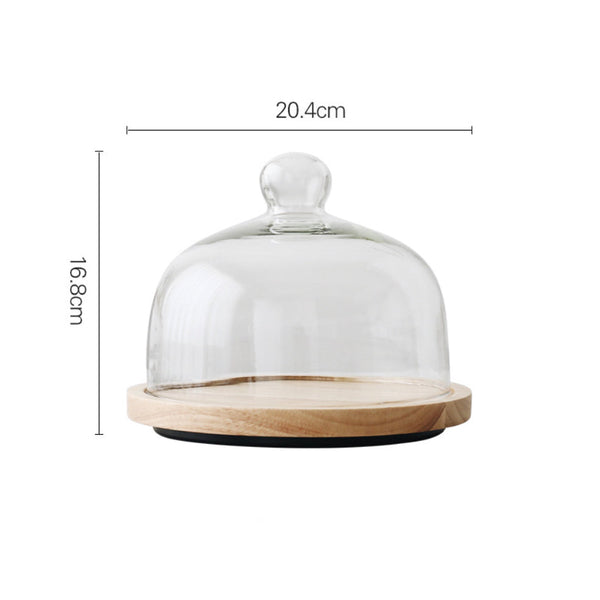 Rubber Wood Rotating Cake Stand 8 Inch