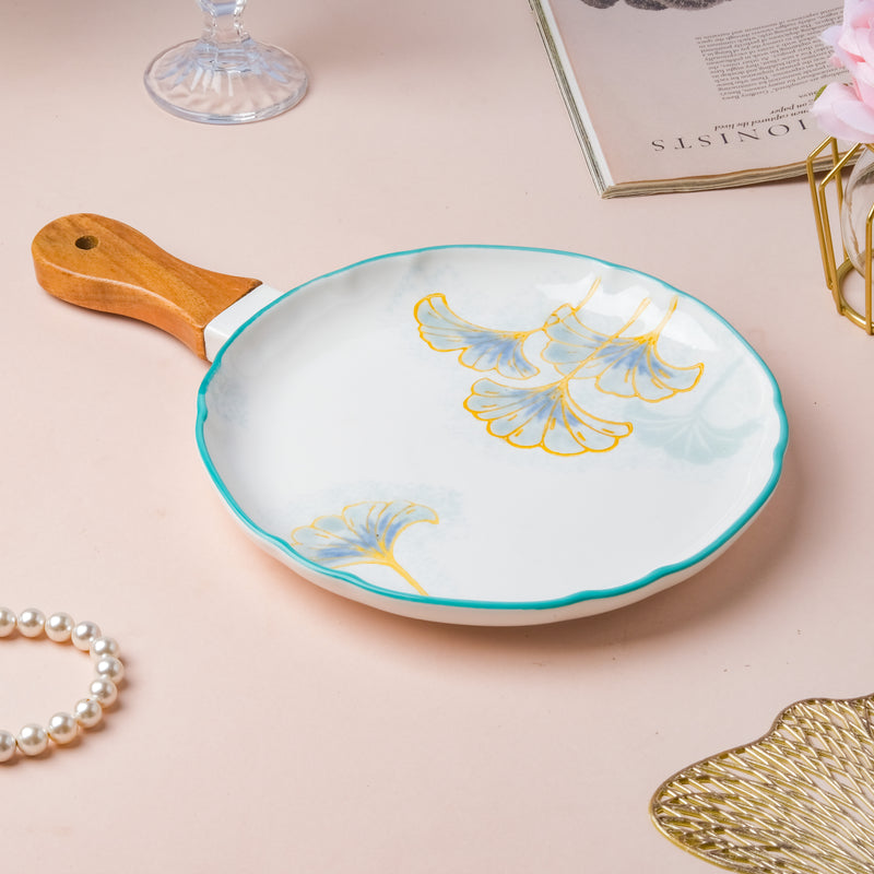 Floral Circular Bbq Plate Small - Ceramic platter, serving platter, fruit platter | Plates for dining table & home decor