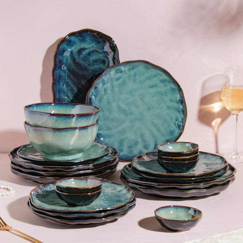 Emerald 21 Piece Dinner Set For 6