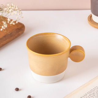 Stackable Ceramic Cup Beige 200 ml