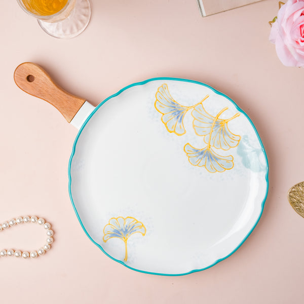 Floral Circular Bbq Plate Small - Ceramic platter, serving platter, fruit platter | Plates for dining table & home decor