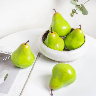 Decorative Pears Set Of 5 Green