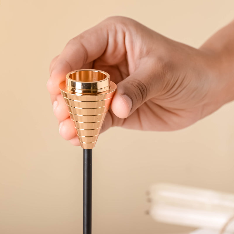 Golden Tip Candle Stand Set Of 3 - Candle stand | Room decoration ideas