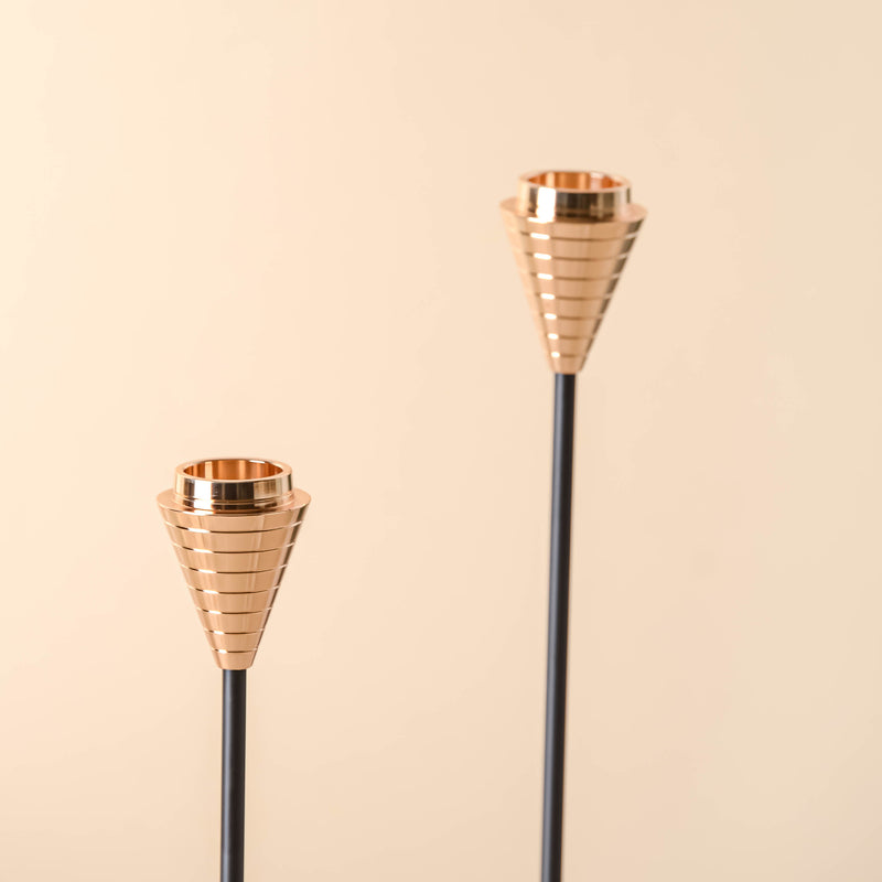 Golden Tip Candle Stand Set Of 3 - Candle stand | Room decoration ideas