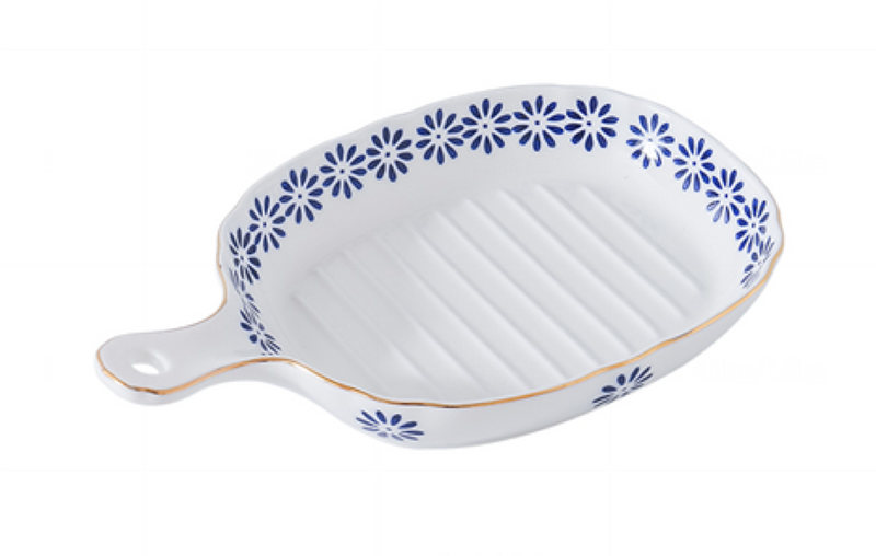 Daisy Plate with Handle - Baking Dish