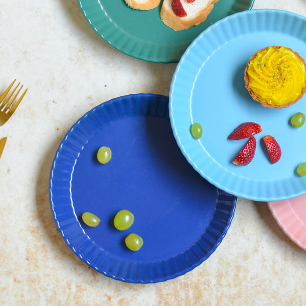Round Snack Plate - Serving plate, snack plate, dessert plate | Plates for dining & home decor