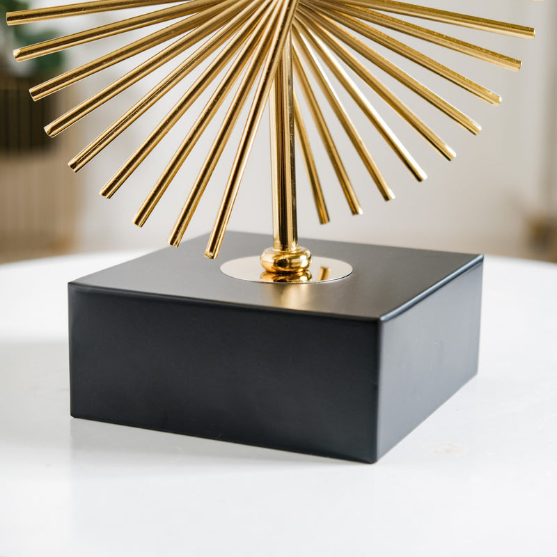 Rising Peacock Decor Showpiece Gold Small